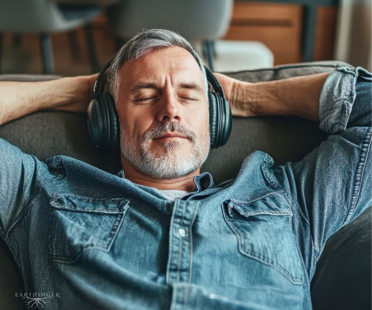 Entspannung durch hören vor Frequenzen.