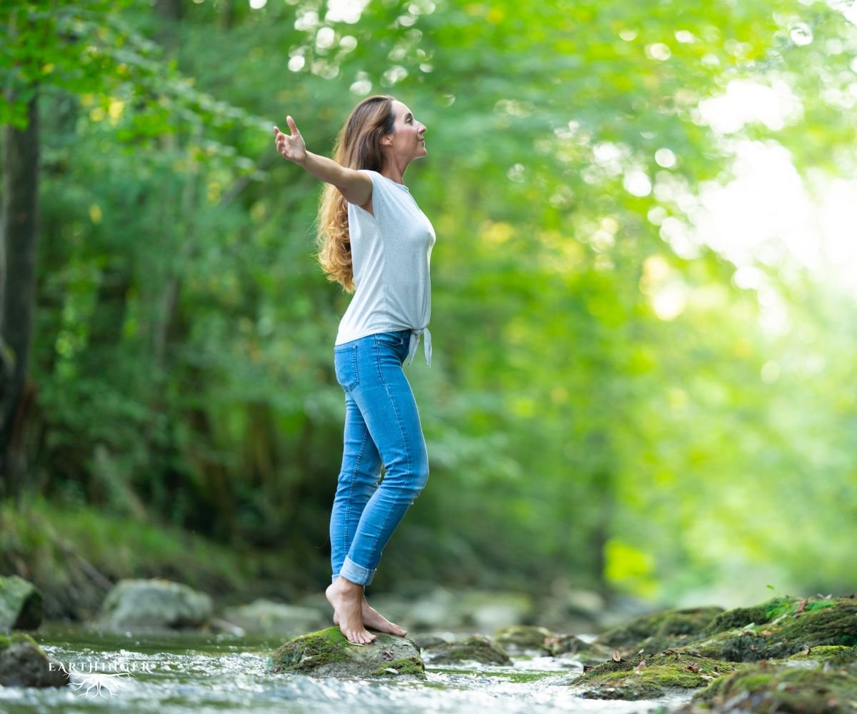 Koerper erden in der Natur für Mann und Frau.