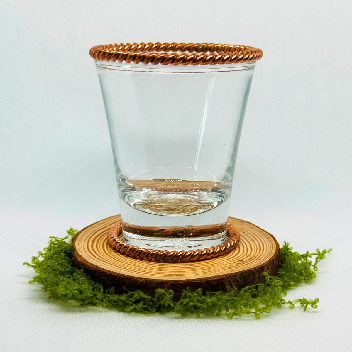 Wählbarer Tensor-Ring aus Kupfer – Auswahl zwischen drei Frequenzen für Wasser Glas