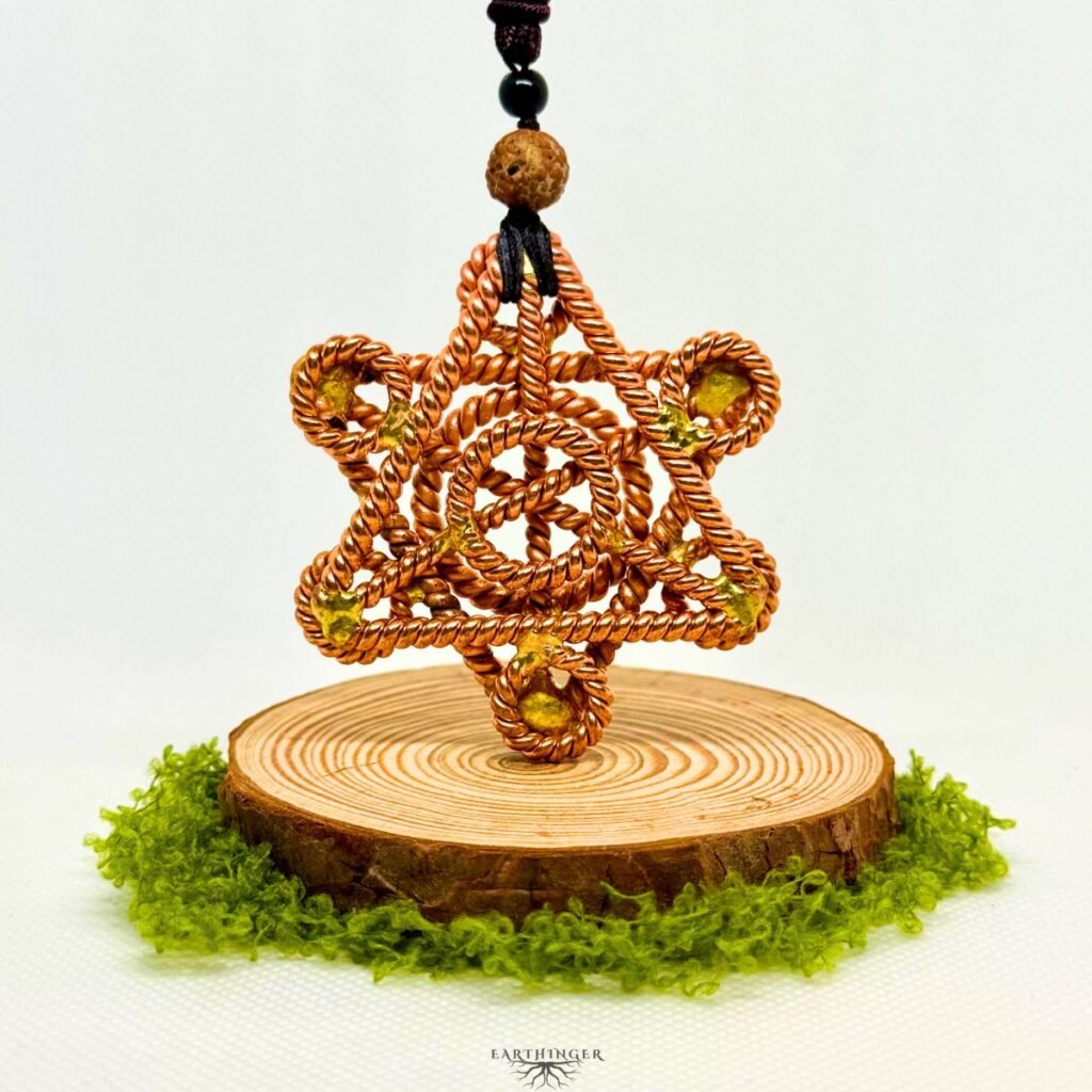 Tensor-Ring mit Metatron-Würfel aus reinem Kupfer – spiritueller Energieanhänger zur Chakrenaktivierung und feinstofflichen Reinigung
