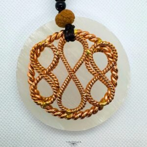 Spiritueller Tensor-Ring als Kette getragen – energetisierter Kupferring zur Aktivierung von Chakren und Schutz vor Elektrosmog