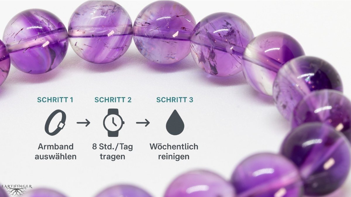 Wie nutzt man ein Amethyst Armband