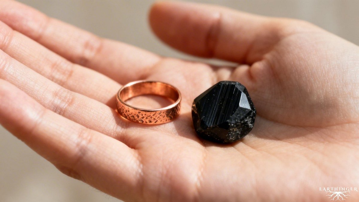 Körper Erden mit Heilsteinen