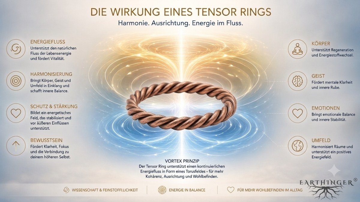 Wirkung eines Kupfer Tensor Rings  Bildlich erklärt.